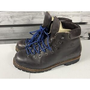 Vtg Scarpa Boots Mens 11.5M Leather Hiking Made in Italy Vibram Sole Outdoor